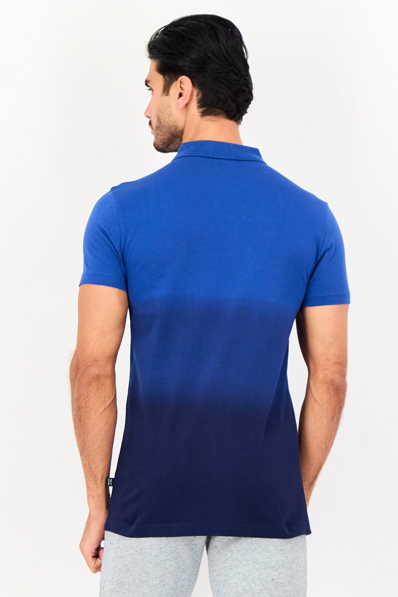 PUMA Men Slim Fit Short Sleeve Outdoor Polo Shirt, Blue - Image 3